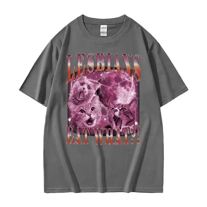 T-shirt en coton pour hommes et femmes, vêtement décontracté et confortable, avec mème graphique, style hip hop