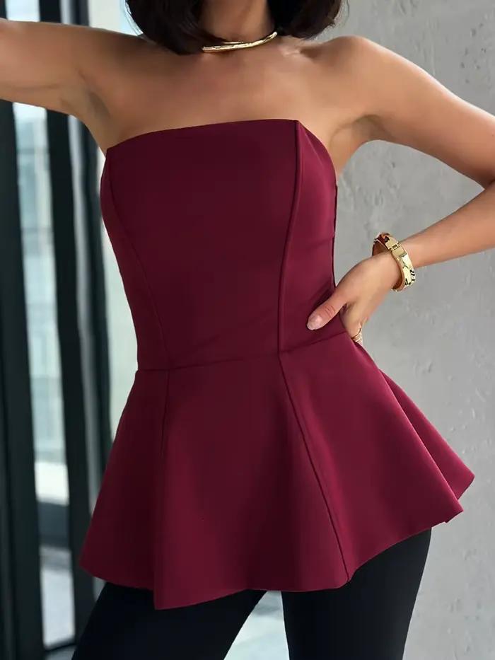 Top bustier à baleines