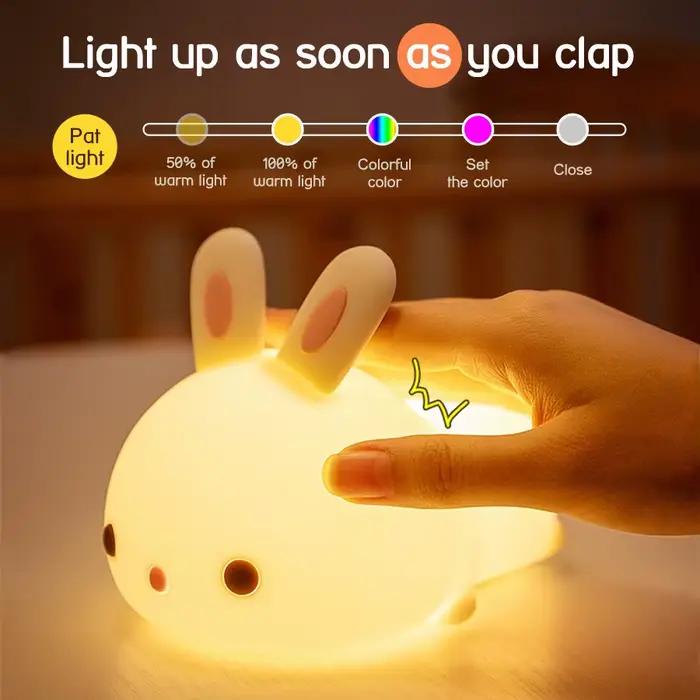 Axolotl veilleuse pour enfants 2 luminosité Silicone pépinière veilleuse Portable USB Rechargeable lampe de chevet pour chambre de bébé