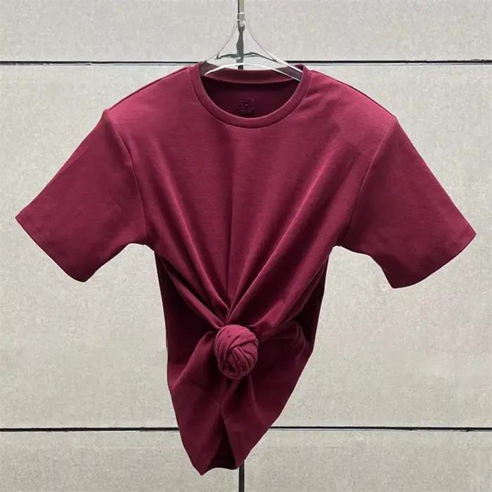 T-shirt femme nouveau élastique tricoté mince corset
