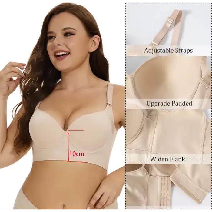 Dimmkof couverture complète du dos soutien-gorge Push up femmes cacher le dos gros coupe profonde Shapewear graisse