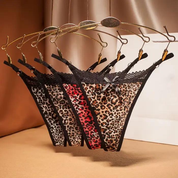 Culotte Léopard Sexy en Dentelle avec Nministériels d pour Femme