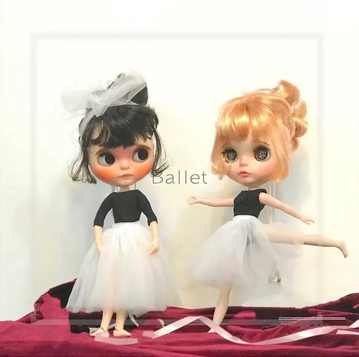 Blyth vêtements poupée Ballet body jupe 1/6 poupée gaze robe (Fit Pullip,ICY,Lati,JerryB,OB, BJD,Dal)