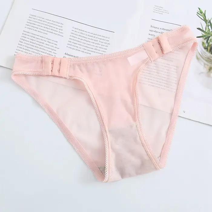 Mode femme Sexy taille basse culotte ceinture réglable maille mince respirant string sous-vêtements intimes dames lingeries érotiques