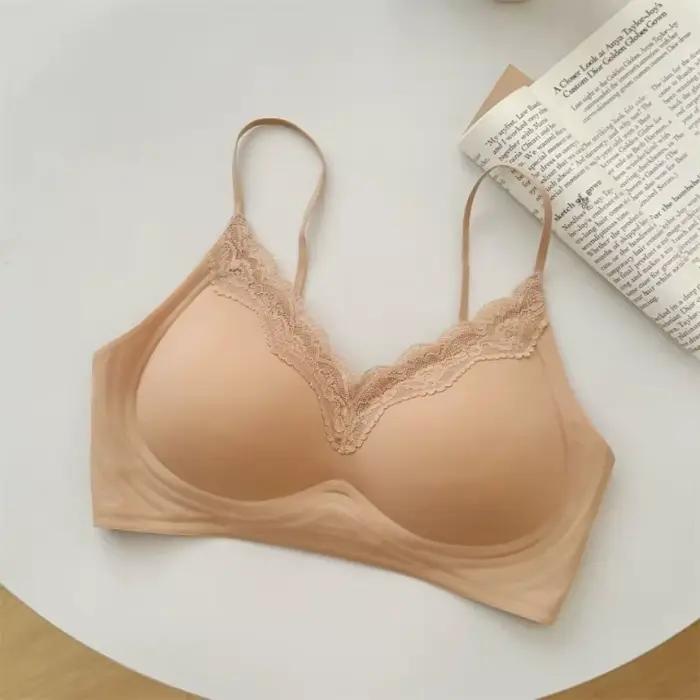 Soutien-gorger sans armatures bleu ciel pour femmes, style sexy, push up, sans couture, polyester elastane nylon, occasion spéciale, jeunes femmes