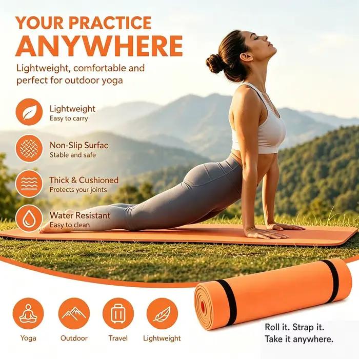 Tapis de fitness antidérapant pour exercices de Pilates, musculation, sport, gymnastique, équipement de fitness