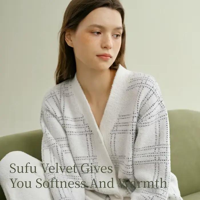 SUJIIN femmes 2 pièces tenues pyjamas ensemble automne hiver décontracté vêtements de nuit femme rayé Cardigan hauts