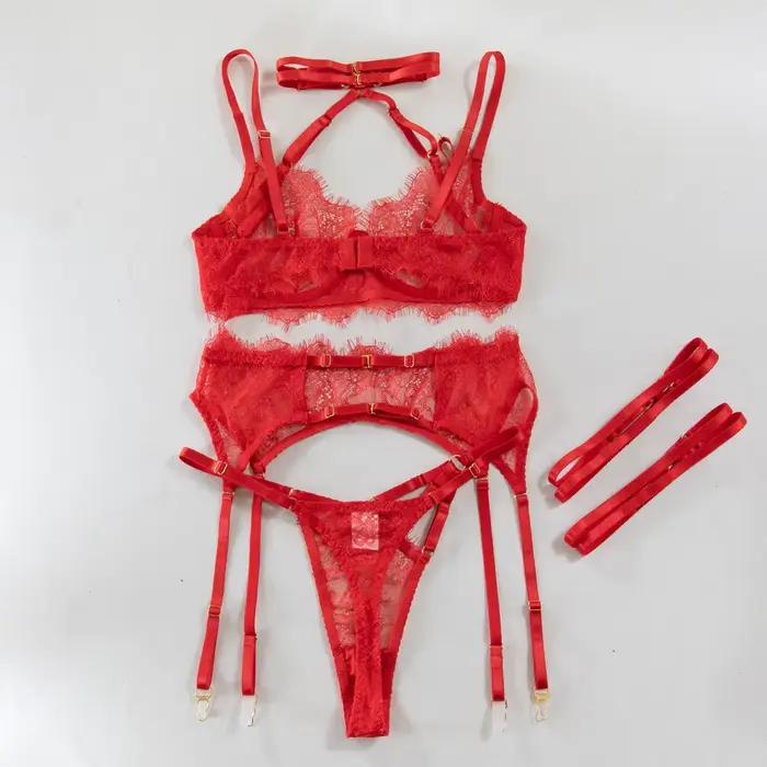 Ensembles de Lingerie Féminine Séduisants : Soutien-Gorge Halter