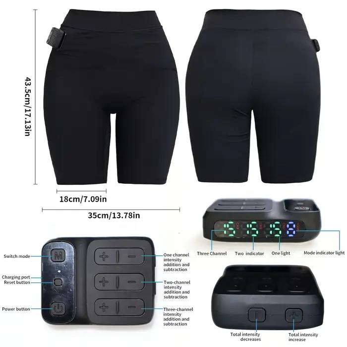 Pantalon de fitness EMS, short de musculation, pantalon de mise en forme du corps, pantalon de levage des fessiers avec masseur à micro-courant pour renforcer le tronc et la région pelvienne