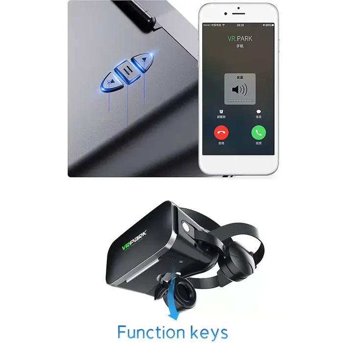 Lunettes de réalité virtuelle VR casque 3D appareils Bluetooth casque de téléphone intelligent lunettes lentilles Smartphone Viar casque cellulaire Mobile