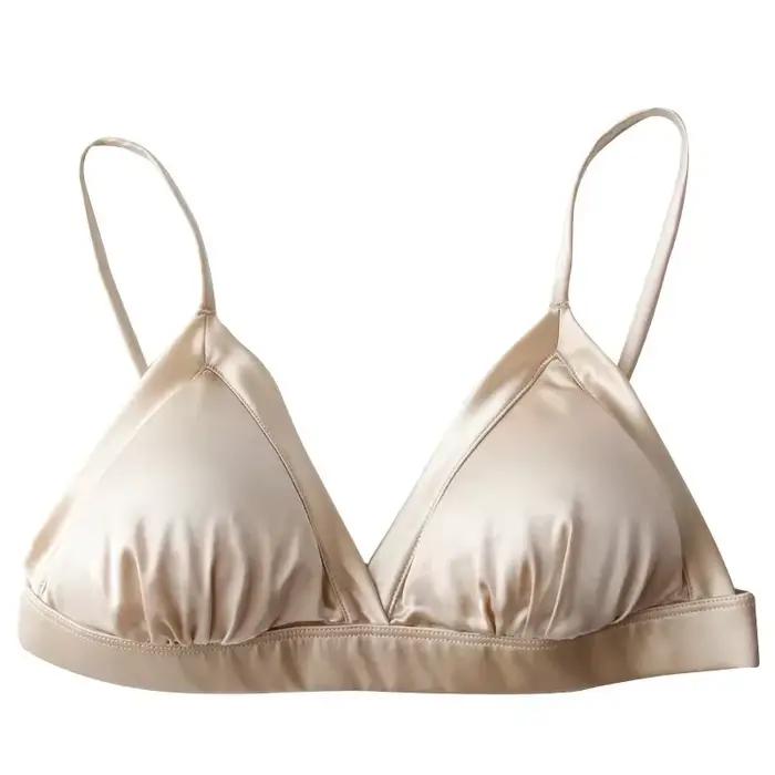 InjThin-Ensemble de soutien-gorge et caleçon en satin pour femme
