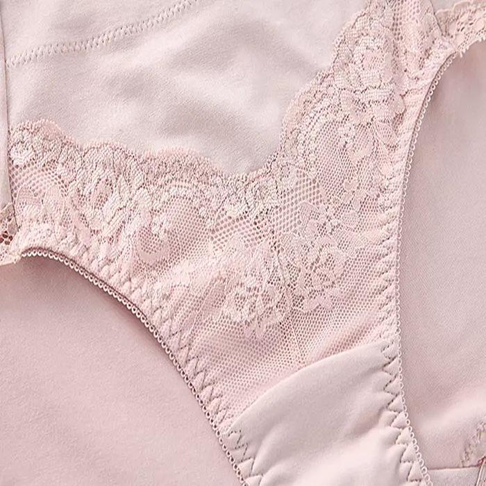 RUIN LN-Culotte en coton avec côté en dentelle pour femme