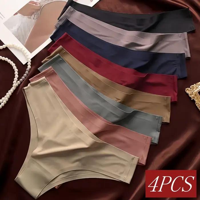 Lot de 4 culottes brésiliennes sans couture pour femme