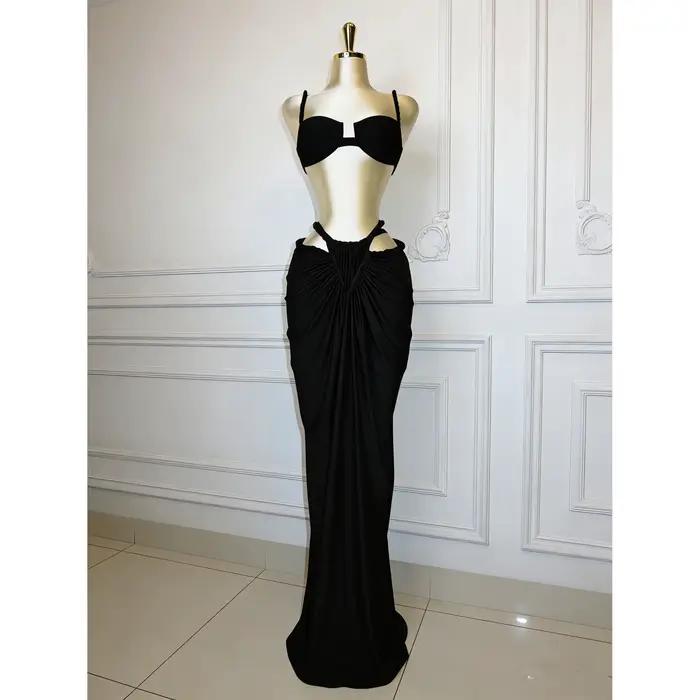 Ensemble de bikini brésilien sexy tressé avec jupe, maillot de bain à armatures pour femme, maillot de bain dos nu, Biquini