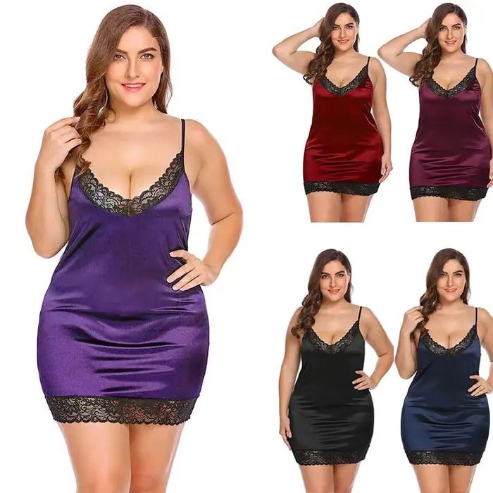 2020 mode vêtements d'été pour les femmes Sexy pure sans manches Lingerie chemises de nuit Homewear élégant dentelle