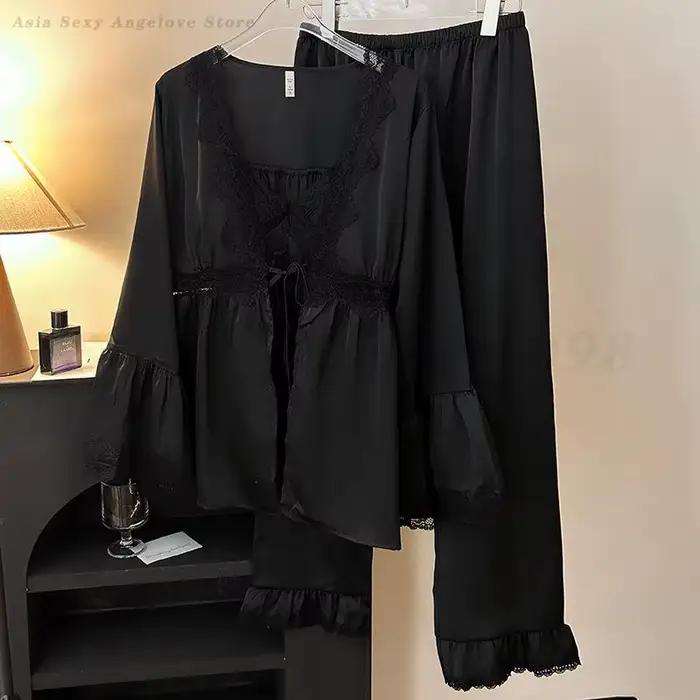 Ensemble de pyjama sexy en dentelle pour femme