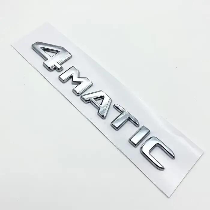 Autocollant de Badge emblème de lettres chromées noires mat, pour Mercedes Benz A B C E G S ML SL CL GLA CLA classe AMG 4MATIC 4 MATIC