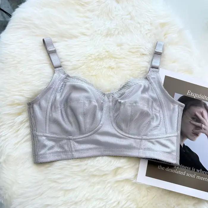 Soutien-gorge sans fil buste complet grande taille femmes couverture complète minimiseur soutien confort quotidien
