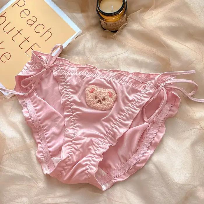 Injpanties de lait brodés d'ours de dessin animé pour femmes
