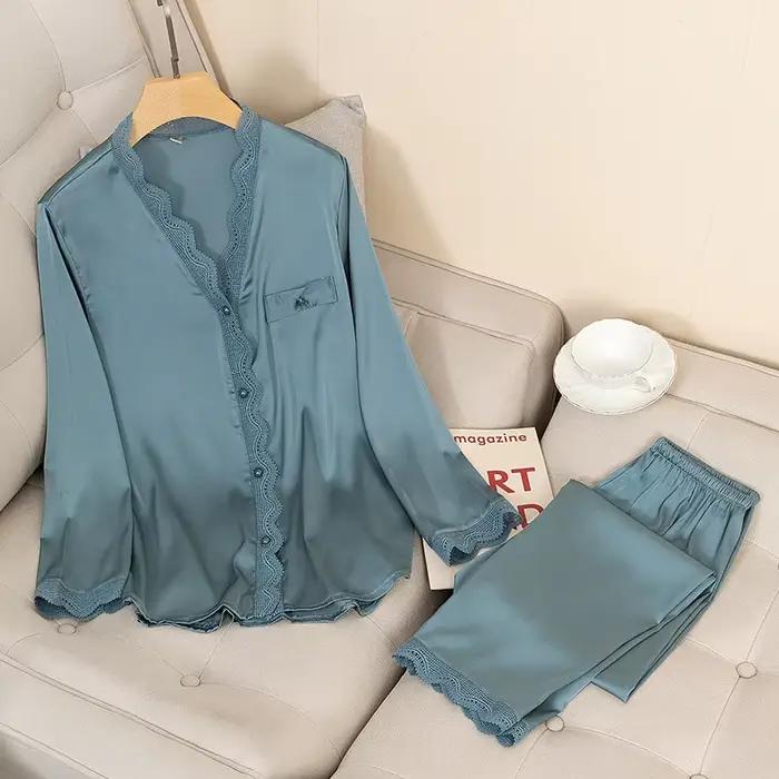 Ensemble de pyjamas en satin sexy pour femmes