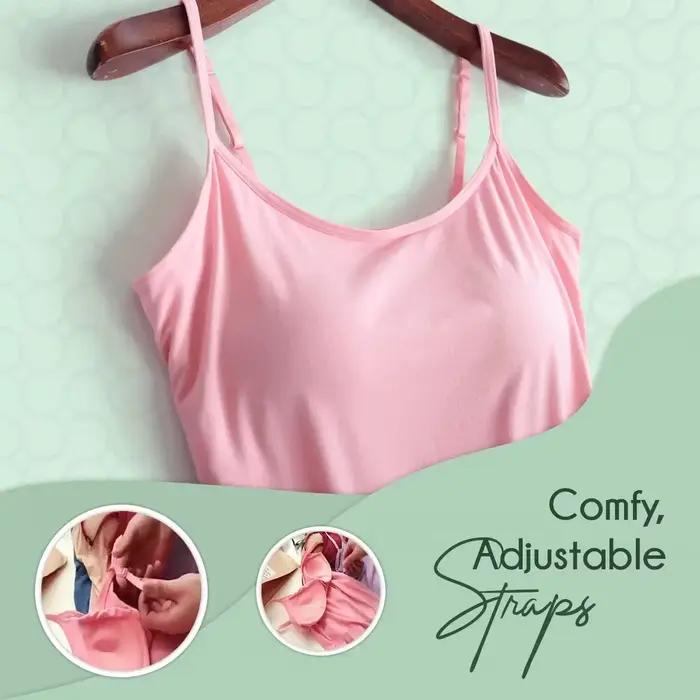 Sexy haut pour femme solide rembourré soutien-gorge Spaghetti Camisole