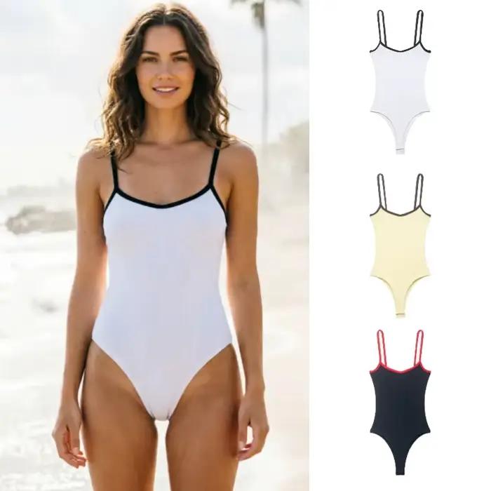 Combinaison Femme 2026 Nouvelle Collection Printemps-Été Chic et Tendance avec Bretelles Fines et Détails Color-block