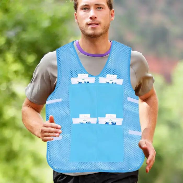 Gilet rafraîchissant avec 8 blocs de glace, veste de protection contre la chaleur pour le travail en extérieur, les voyages et l'été
