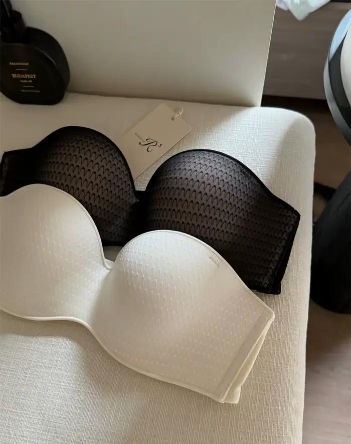 Shoulder straps removable non-marking large breasts show small underwear gathered breathable upturned bra women's lingerie