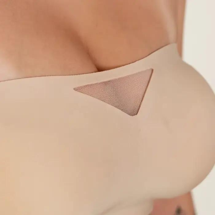 Soutien-gorge push-up sans bretelles en latex pour femmes