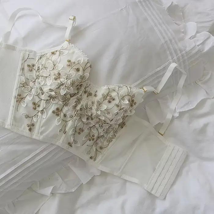 Soutien-gorge brodé 3D sexy en dentelle