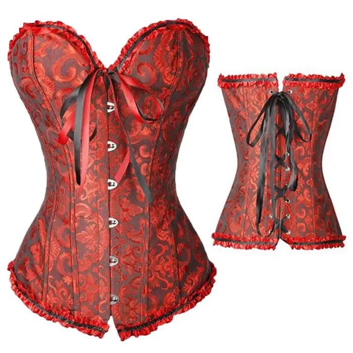 Haut bustier en dentelle florale pour femme