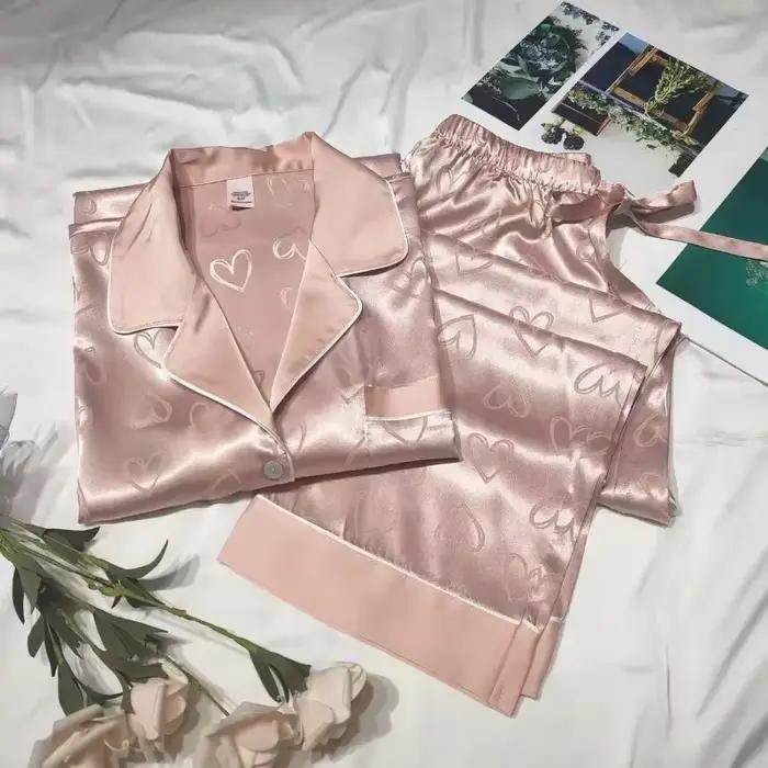 Ensembles de pyjamas en satin pour femmes