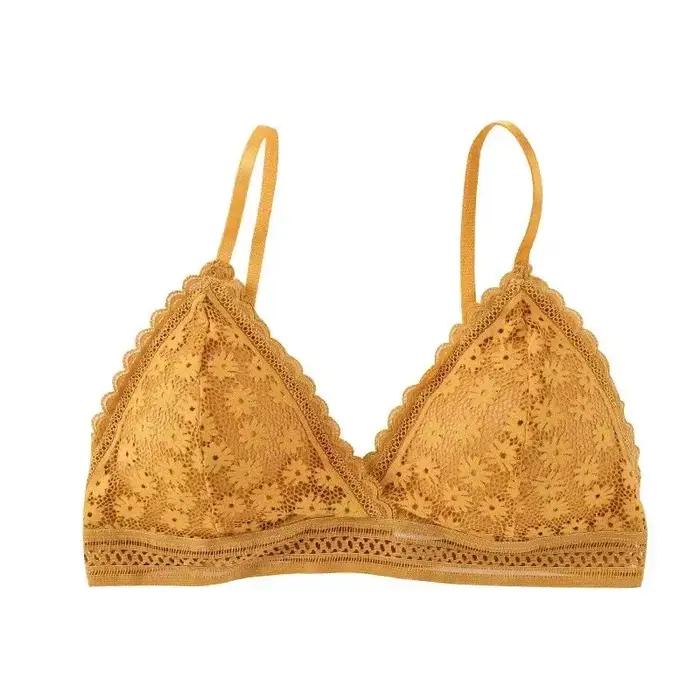 Soutien-gorge sexy en dentelle florale pour femmes