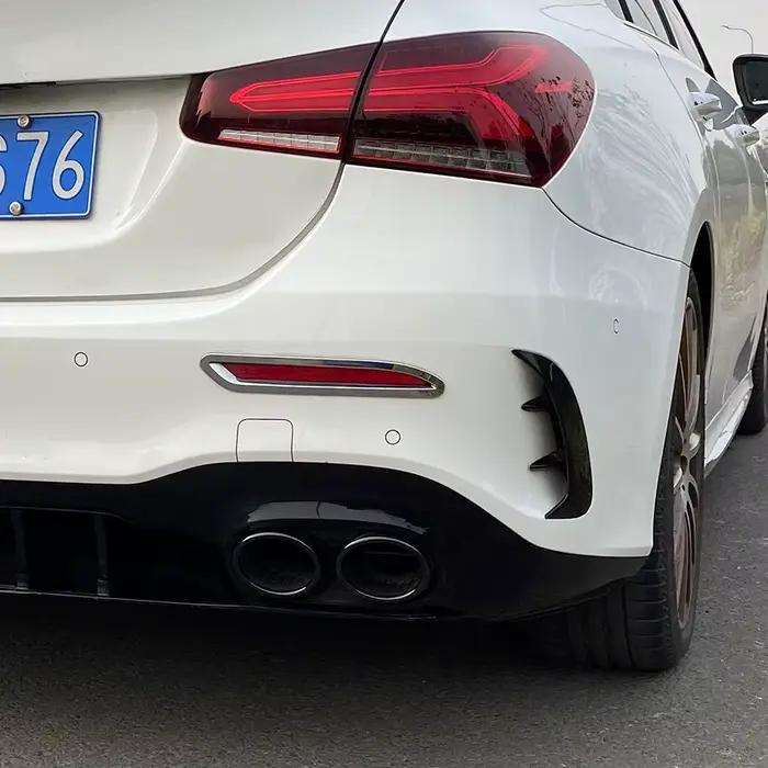 2019 à plus pour Mercedes classe A W177 berline A180 A200 A220 A250 A35 garniture de ventilation arrière garniture de pare-chocs lèvre côté Canards séparateur d'aileron