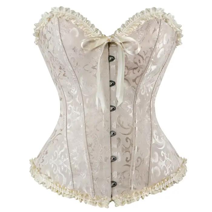 Haut bustier en dentelle florale pour femme