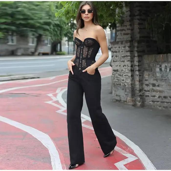 Corset désossé en acier pour femmes