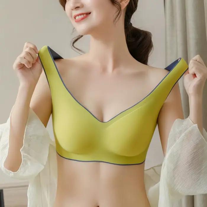 Soutien-gorge en latex confortable sans anneau en acier pour femme