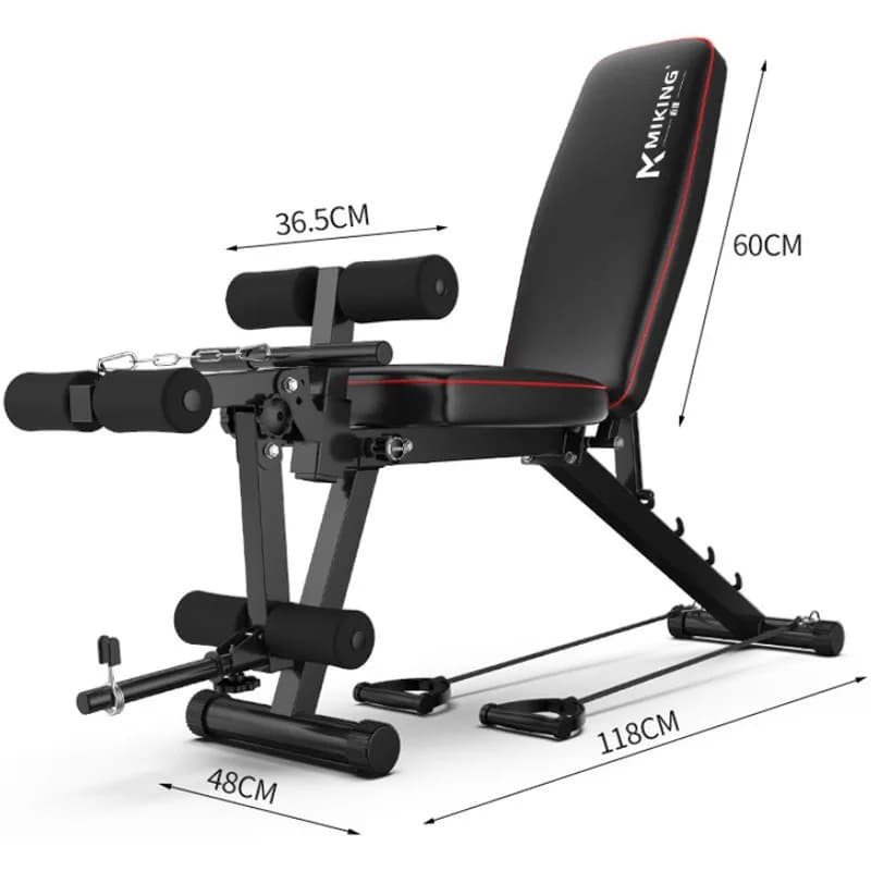 Tabouret d'haltères multifonctionnel, planche couchée, banc d'haltérophilie et assis
