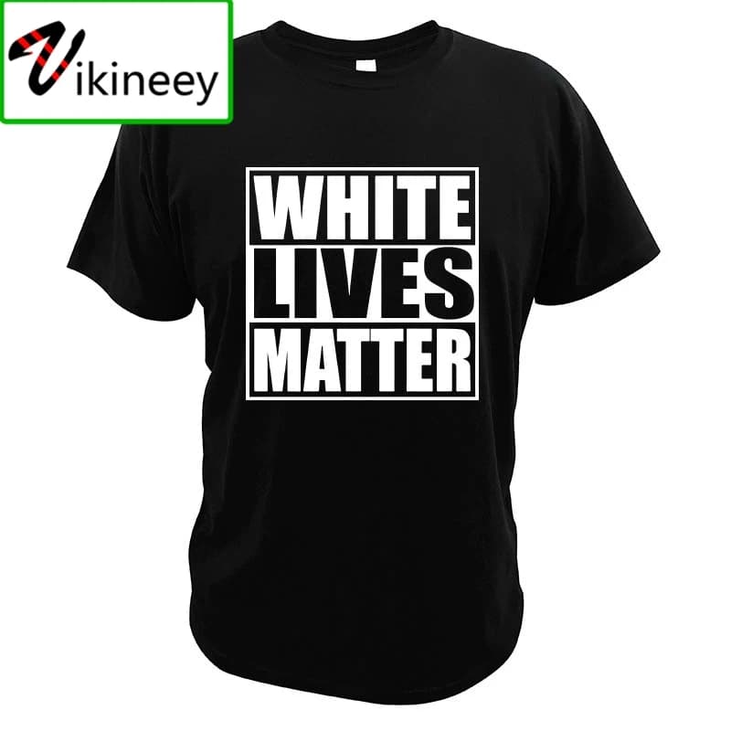White Lives Matter Black Lives Matter drôle Cool conceptions graphique t-shirt 100% coton Camisas ét