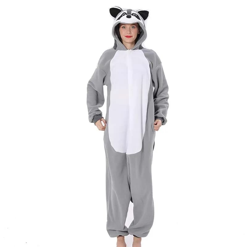 Hommes Pyjamas Animal Kigurumi femmes raton laveur Onesies pour adultes dessin animé une pièce Pijam