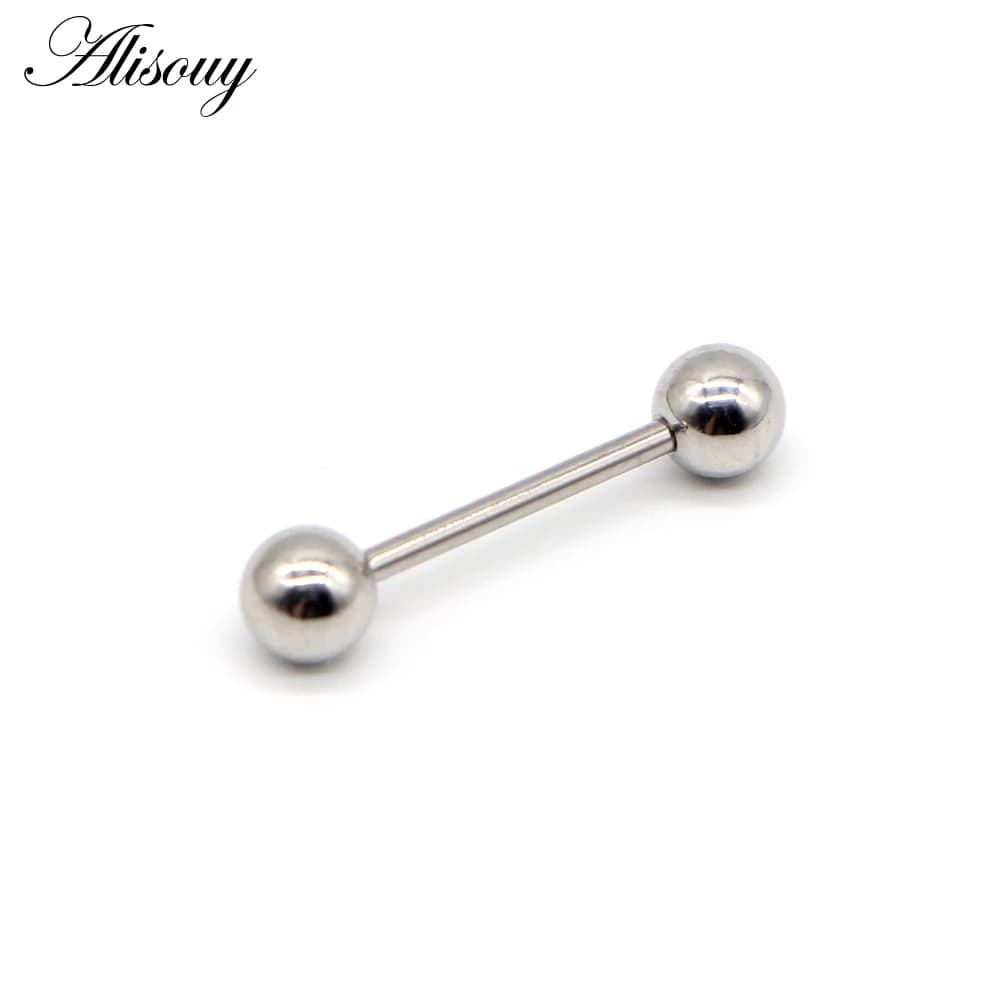 Alisouy 1 PC 14G 9 couleurs langue Piercing Septum oreille Cartilage nailTunnels bouchons d'oreille 