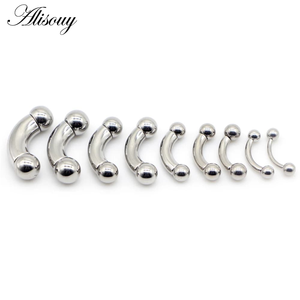 Alisouy 1pc acier oreille Piercing Helix Piercings sourcil Piercing lèvre Labret anneaux boucle d'or