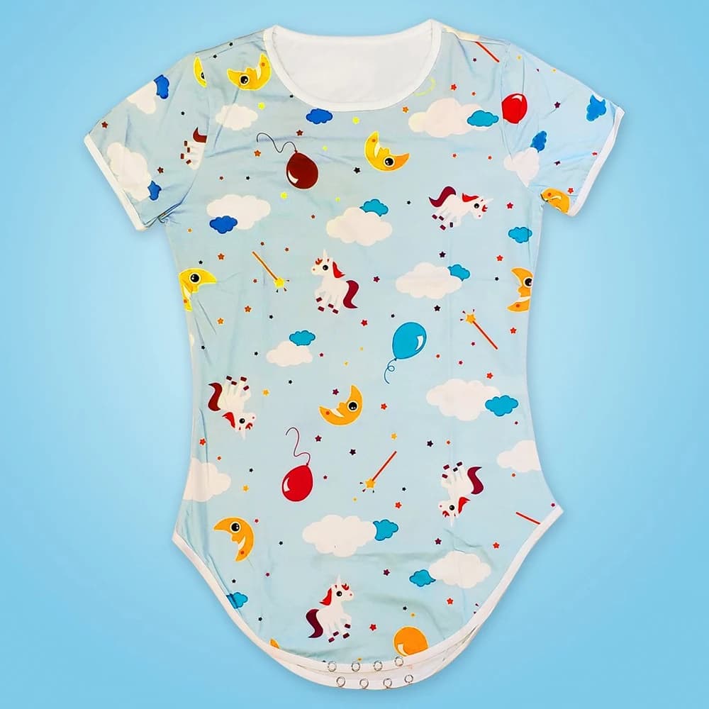 Dinsaur coton adulte Onesie pyjamas barboteuse adulte bébé combinaison couche-culotte et Sissy adult