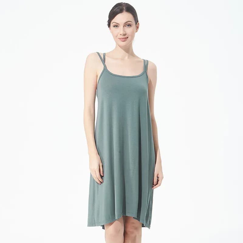 Chemise de nuit en Modal pour femmes, grande taille 4XL 5XL 6XL 7XL, Sexy, bretelles Spaghetti, vête