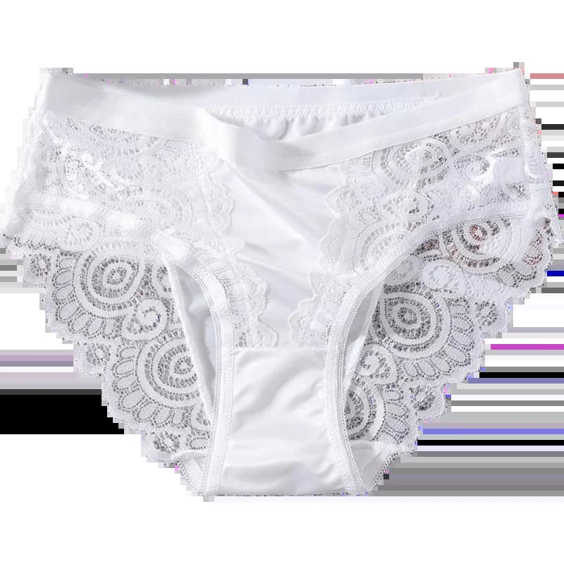 Felinus – Nouvelle culotte triangle en dentelle pour femme, en satin français, matière soie glacée, 