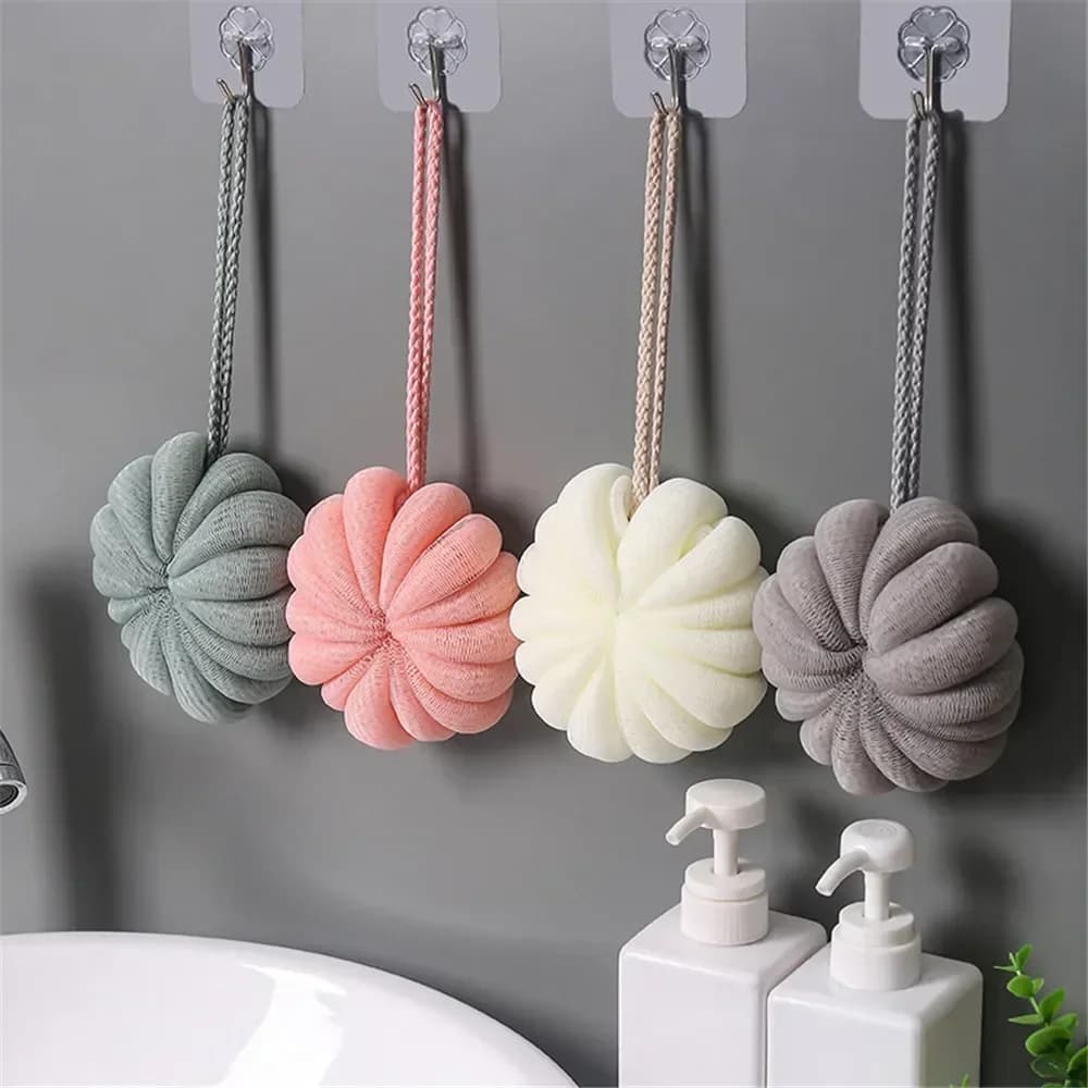Boule à bulles de bain, épurateur exfoliant, maille de douche douce, éponge moussante, nettoyant pou