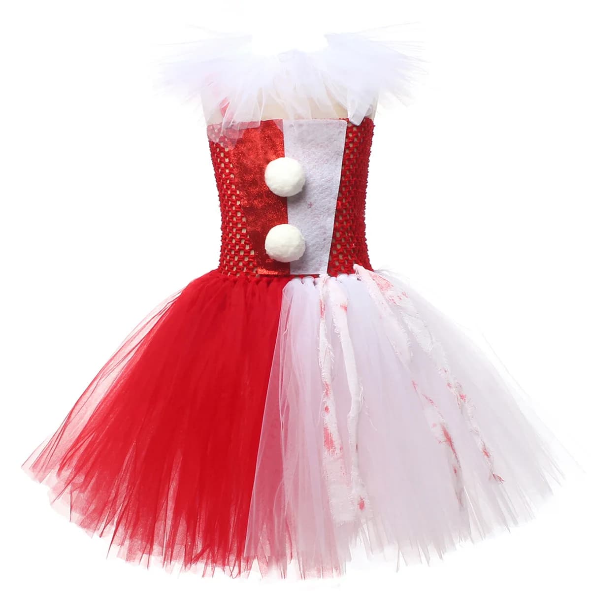 Costume de Clown Horreur d'Halloween pour Enfant, Robe de Scène Tutu de Ballet Fantaisie pour Filles