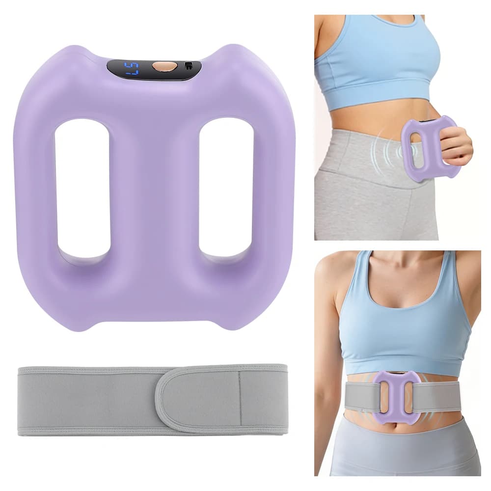 Masseur de Fascia à double anneau vibrant Portable avec ceinture, perte de graisse, amincissant, brû