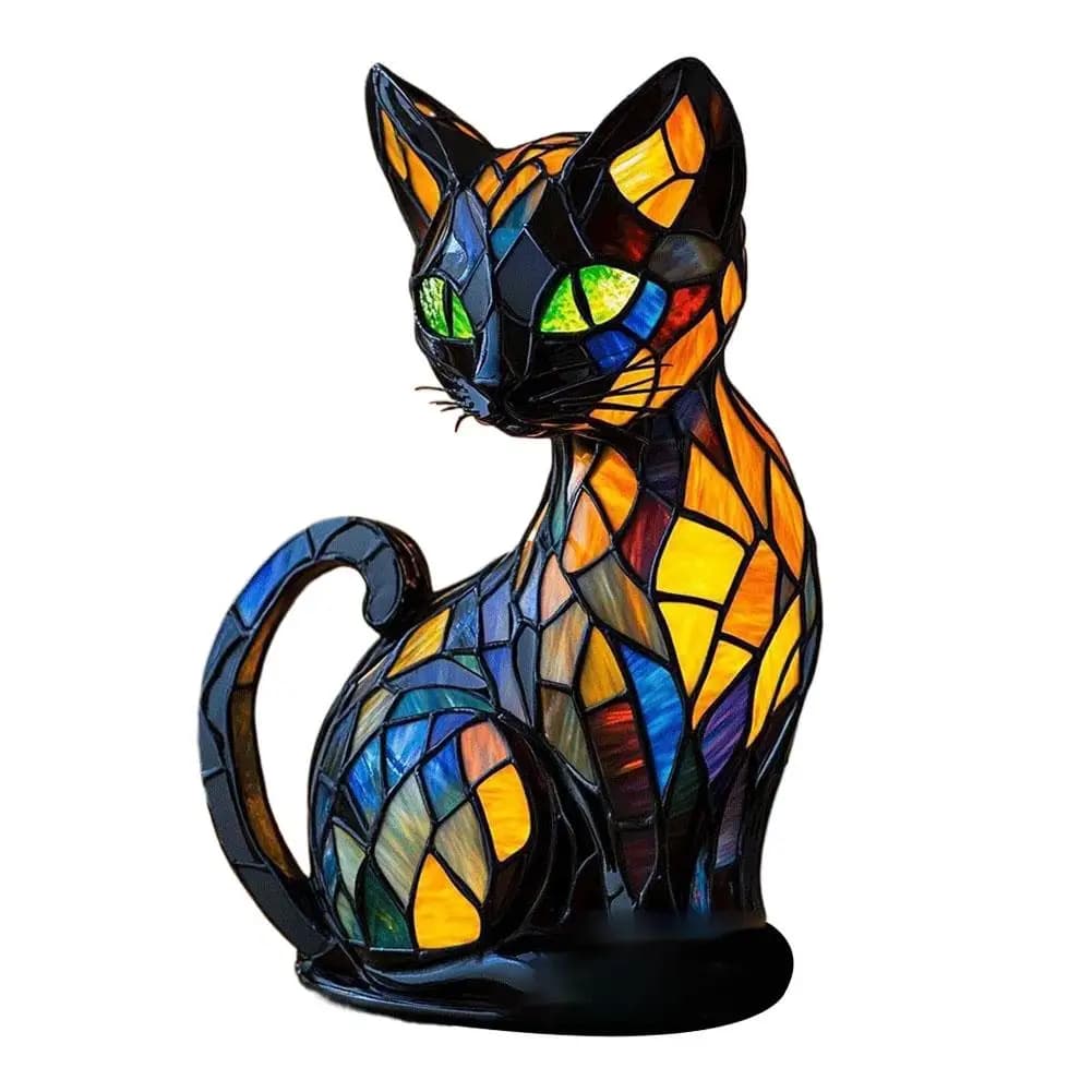 2026 mignon chat magique coloré lumière LED animaux lampes de Table Style gothique Halloween hanté v