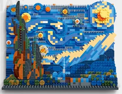 Ensemble de construction Starry Night, idéal comme cadeau, pour la décoration et la collection du sa